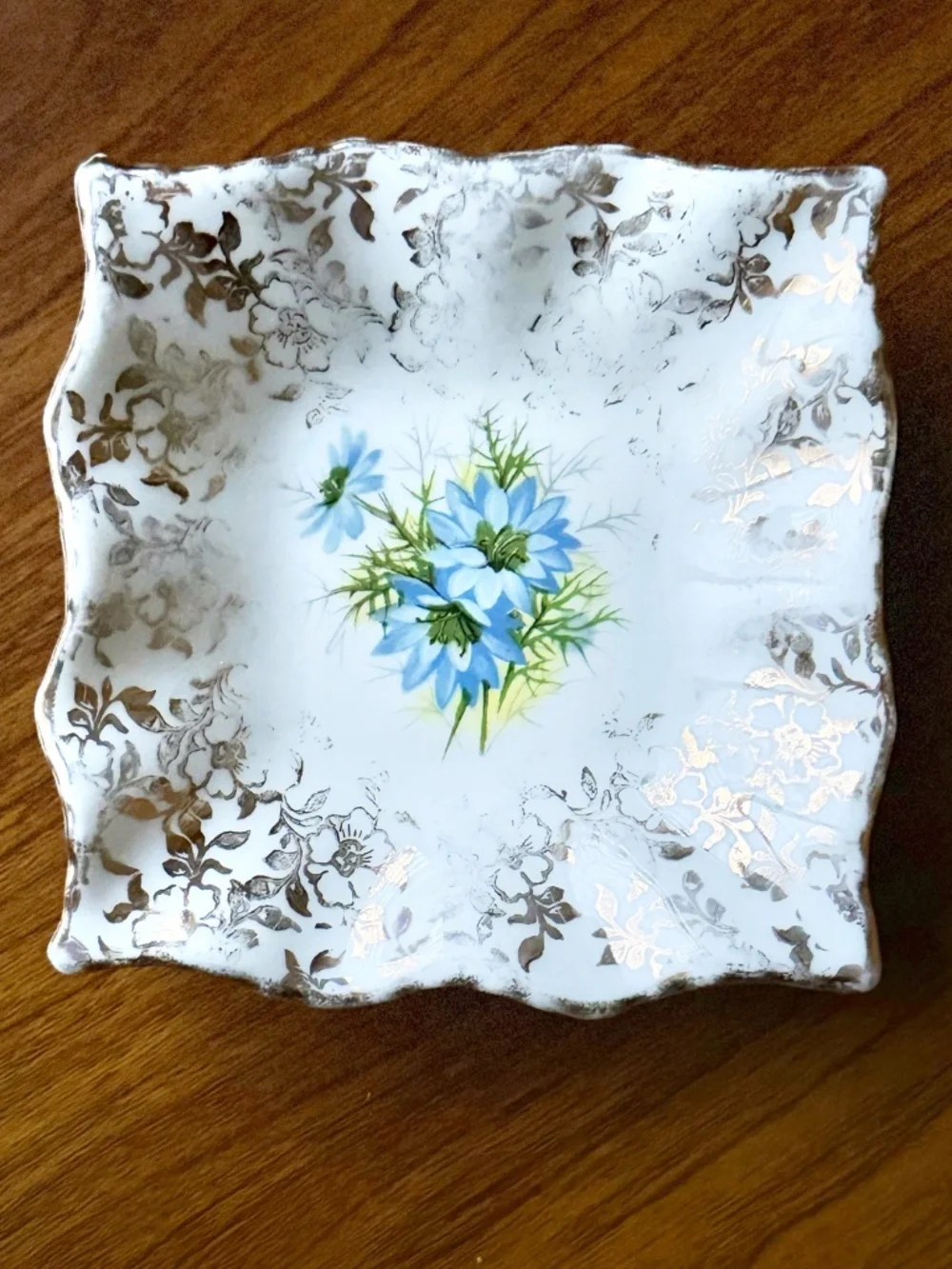 Vintage English Bone China Floral Trinket Dishes Set Glenmac Imports
